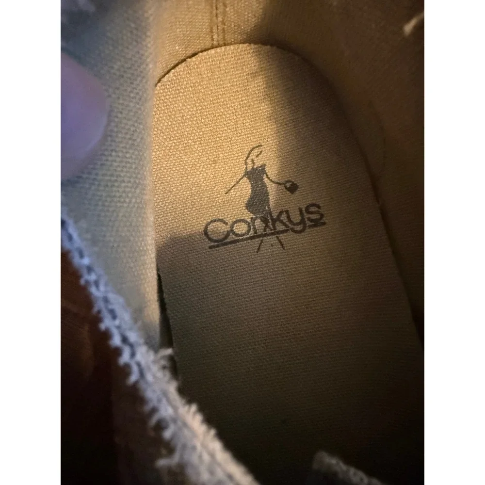 Corkys Womens Camouflage Distressed Canvas Slip On Sneakers‎ Shoes Size Unknown